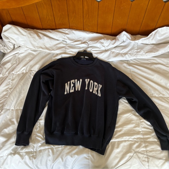 Brandy Melville Tops - John Galt Navy Blue New York Sweatshirt